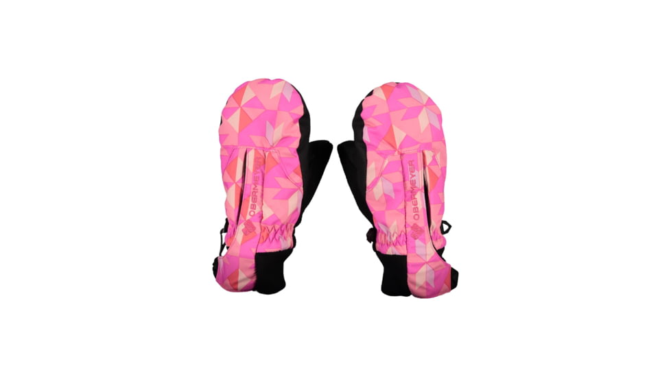 Obermeyer Thumbs Up Mitten Print, Pink-A-Lot, Medium, 78024-21154-M
