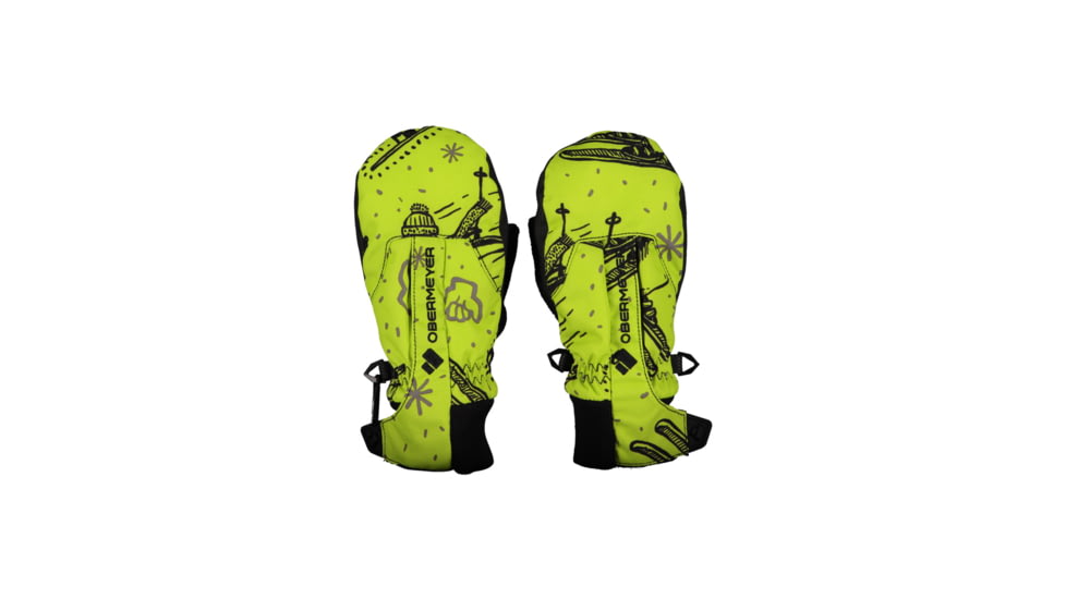 Obermeyer Thumbs Up Mitten Print, Racer Birdz, Extra Small, 78024-21125-XS