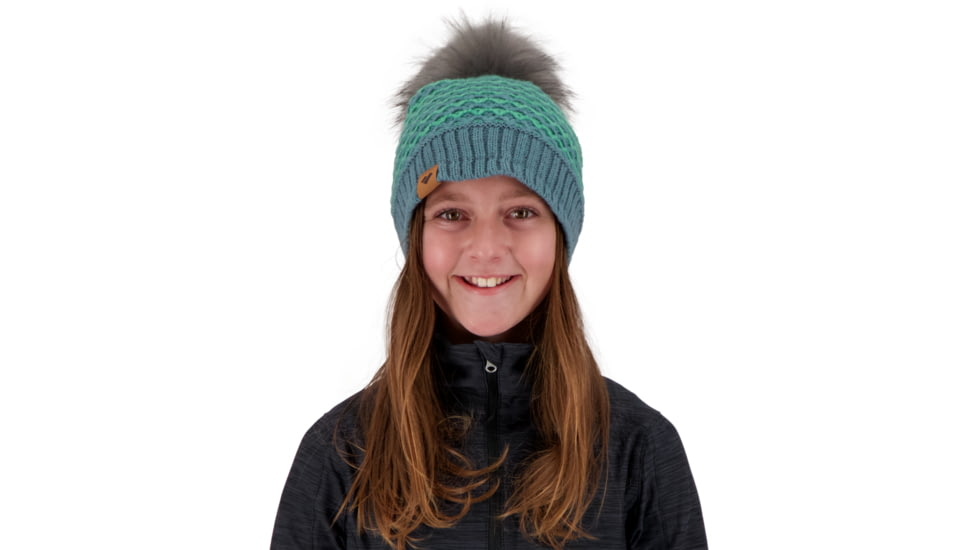 Obermeyer Tucson FF Pom Beanie - Girls, In Too Deep, One Size, 38016-21171-ONE SIZE