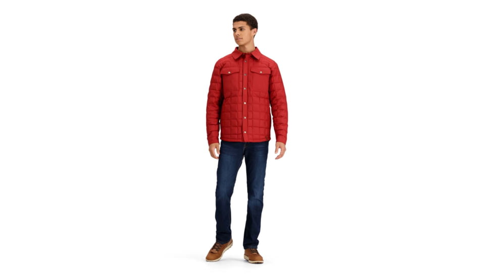 Obermeyer Wilder Down Shirt - Mens, Cherry Wood, Large, Regular, 24064-23046-L