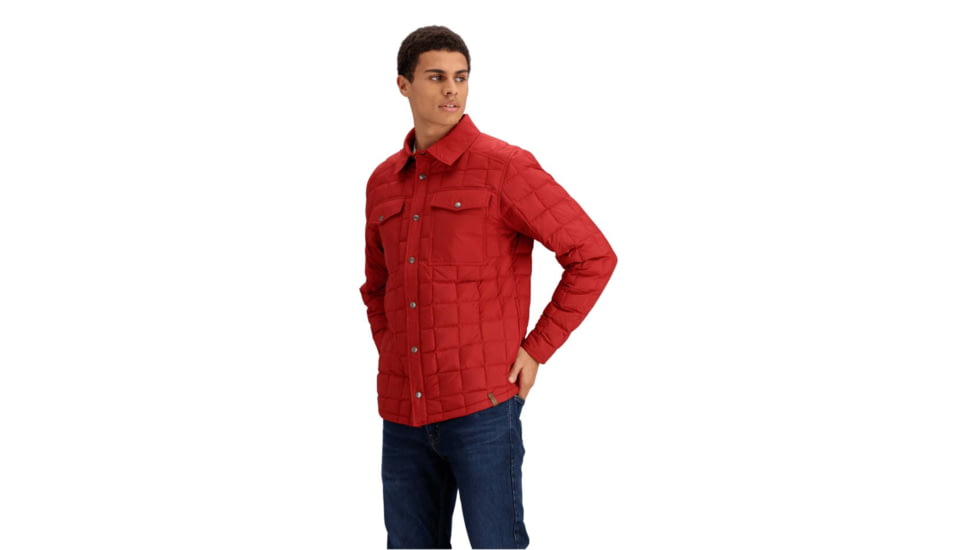 Obermeyer Wilder Down Shirt - Mens, Cherry Wood, Large, Regular, 24064-23046-L