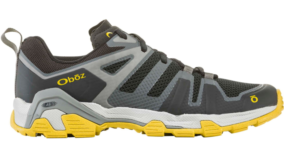 Oboz Arete Low Hiking Shoes - Mens, Shadow/ Sulfur, 10 US, 42401-Shadow/Sulfur-M-10