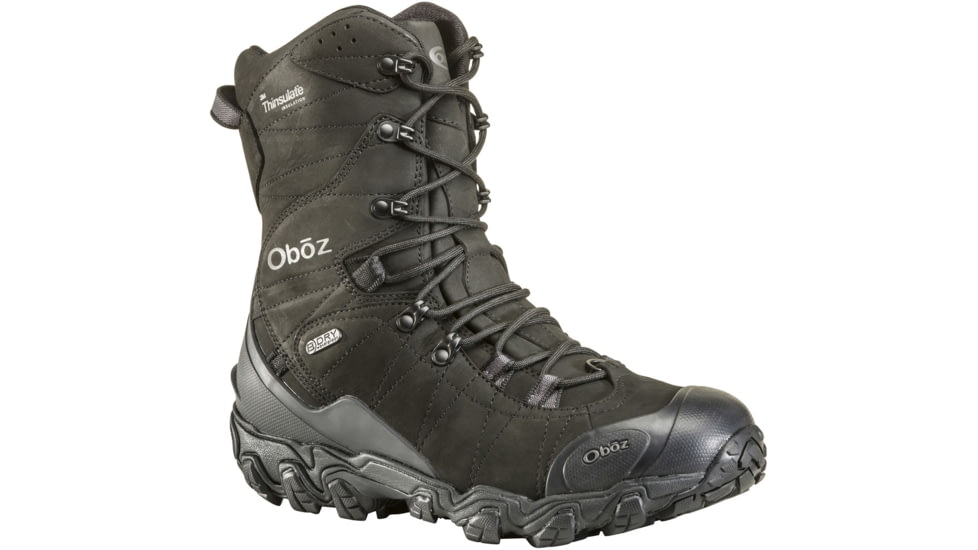Oboz Bridger 10in Insulated B-DRY Winter Shoes - Men's, Midnight Black, 11, Wide, 82501-MidBlk-11-Wide