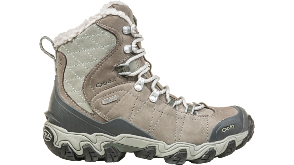 Oboz Bridger 7 Inch Insulated B-Dry - Women's, Gray/ Sage, Medium, 6.5, 82202-GraySage-Medium-6.5