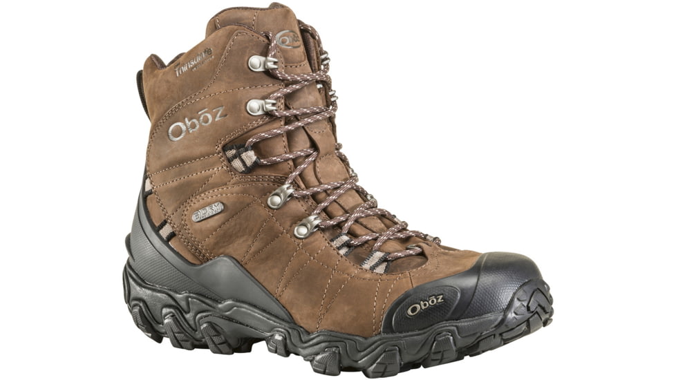 Oboz Bridger 8in Insulated B-DRY Winter Shoes - Men's, Bark, 8, Wide, 82001-Bark-Wide-8