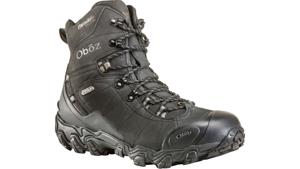 Oboz Bridger 8in Insulated B-DRY Winter Shoes - Men's, Midnight Black, 9, Medium, 82001-Mdblk-9-Medium