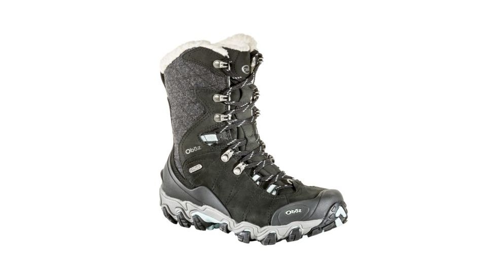 Oboz Bridger 9 Inch Insulated B-Dry - Womens, Ebony Black, Medium, 9.5, 82702-EB-M-9.5