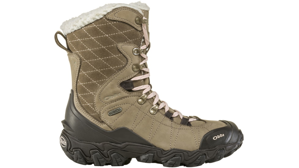 Oboz Bridger 9in Insulated B-DRY Winter Shoes - Womens, Brindle, 10.5, Wide, 82802-Brindle-10.5-Wide