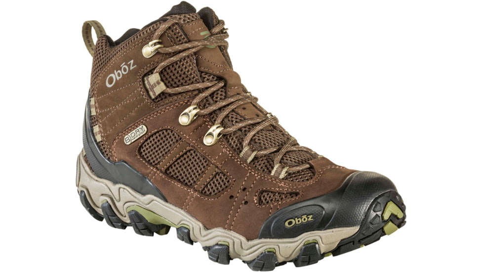 Oboz Bridger Vent Mid B-DRY Hiking Boots - Mens, Slate Brown / Mayfly Green, 9, 24201-SBMG-MEDIUM-9-DEMO