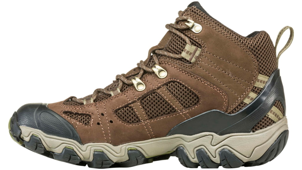 Oboz Bridger Vent Mid B-DRY Hiking Boots - Mens, Slate Brown / Mayfly Green, 9, 24201-SBMG-MEDIUM-9-DEMO