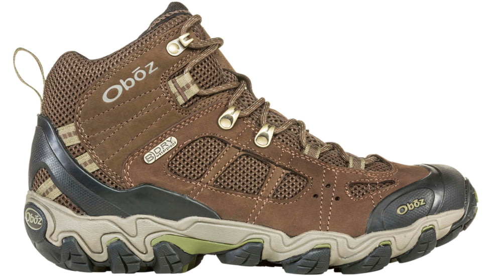 Oboz Bridger Vent Mid B-DRY Hiking Boots - Mens, Slate Brown / Mayfly Green, 9, 24201-SBMG-MEDIUM-9-DEMO