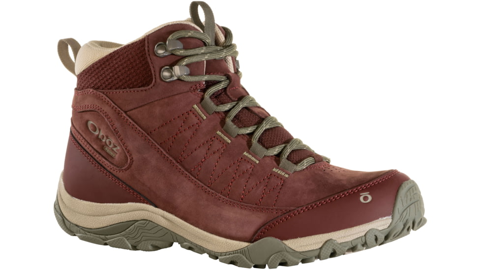 Oboz Ousel Mid B-Dry Hiking Boots - Women's, Wide, Port, 10, 72002-408-10-Wide