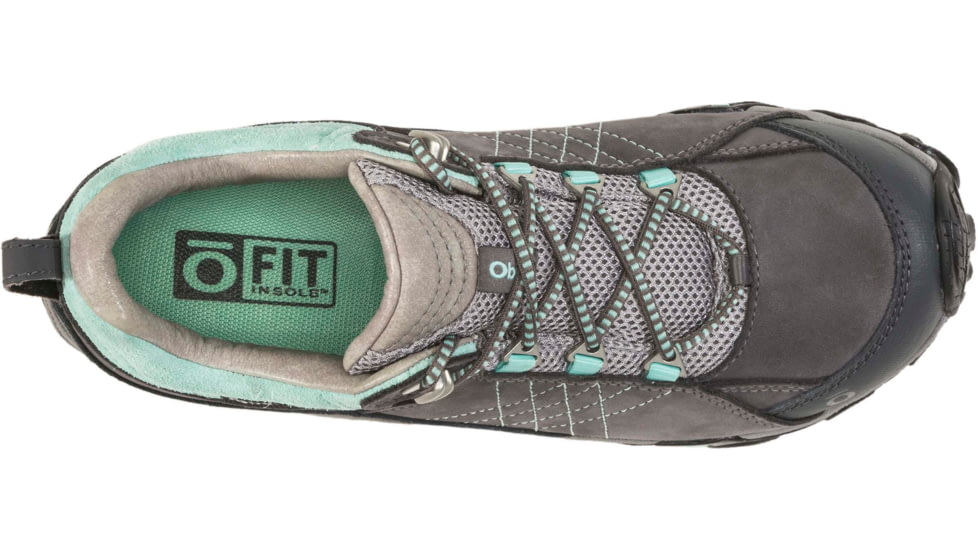 Oboz Sapphire Low B-Dry - Womens, Charcoal/ Beach Glass, Medium, 11, 71602-CBG-M-11