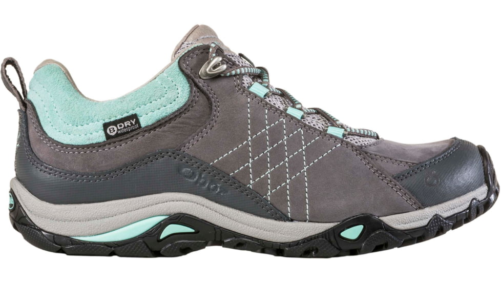 Oboz Sapphire Low B-DRY Hiking Shoes - Women's, Charcoal/Beach Glass, 11, Medium, 71602-CHA/BEGl-M-11