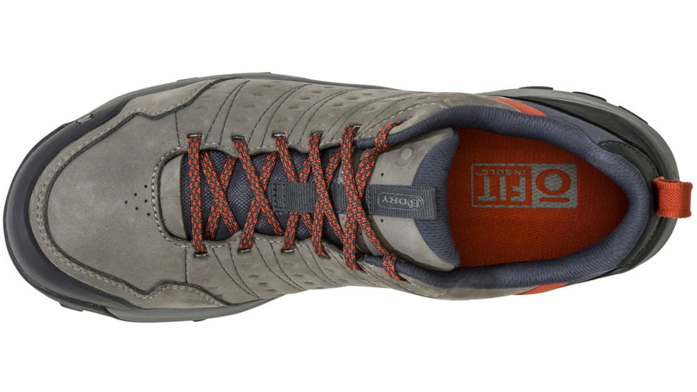 Oboz Sypes Low Leather B-DRY Hiking Shoes - Men's, 11 US, Wide, Steel, 76101-Steel-Wide-11