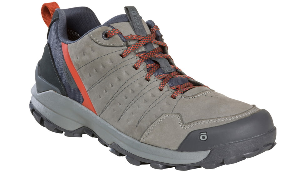 Oboz Sypes Low Leather B-DRY Hiking Shoes - Men's, 14 US, Wide, Steel, 76101-Steel-Wide-14