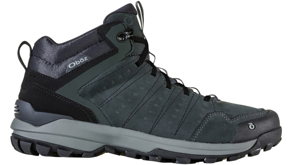 Oboz Sypes Mid Leather B-DRY Hiking Shoes - Mens, Dark Shadow, 9, Medium, 77101-DrkShd-9-Medium