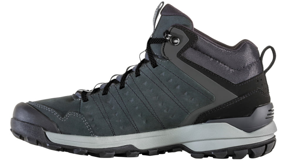 Oboz Sypes Mid Leather B-DRY Hiking Shoes - Mens, Dark Shadow, 9, Medium, 77101-DrkShd-9-Medium