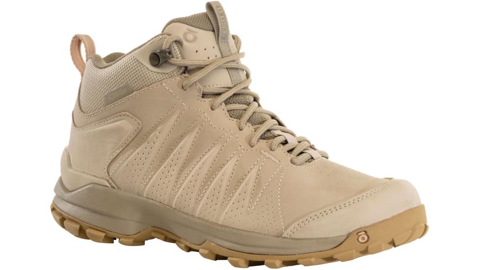 Oboz Sypes Mid Leather B-Dry Hiking Shoes - Women's, Snow Leopard, 10, 77102-Snow Leopard-M-10