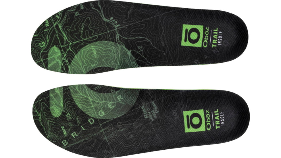 Oboz Trail Insole, Green, M, Medium, 100007-Green -Medium-M
