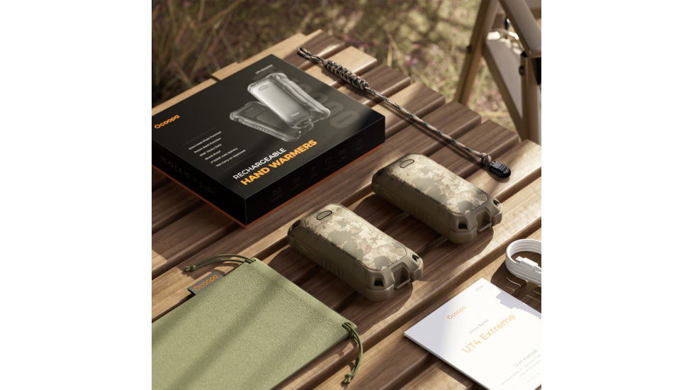 Ocoopa UT4 Extreme Rechargeable Hand Warmer, Camouflage, UT3201-MC-GN