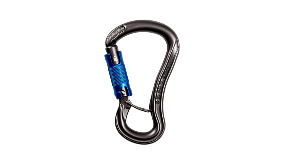 Ocun Condor HMS Triple Carabiner, Anthracite/Blue, 3550-Antr/Blue