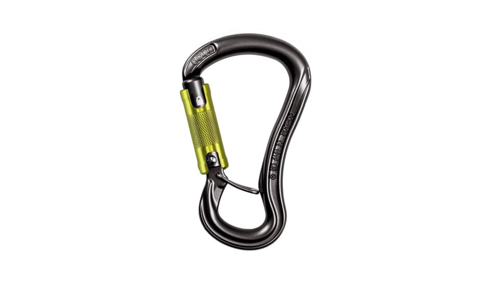 Ocun Condor HMS Twist Carabiner, Anthracite/Green, 3549-Antr/Green