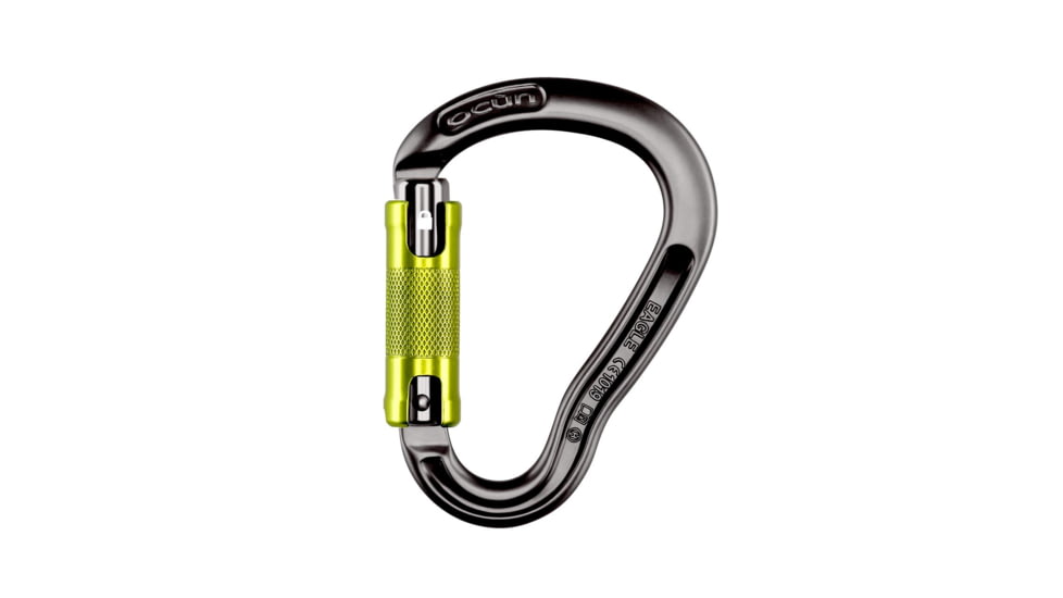 Ocun Eagle HMS Twist Carabiner, Anthracite/Green, 4627-Antr/Green