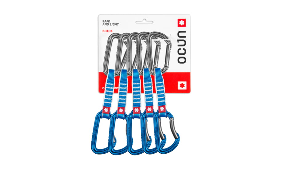 Ocun Falcon QD Zoom PA 15/22mm 12cm Draws, 5-Pack, Blue, 4069-Blue