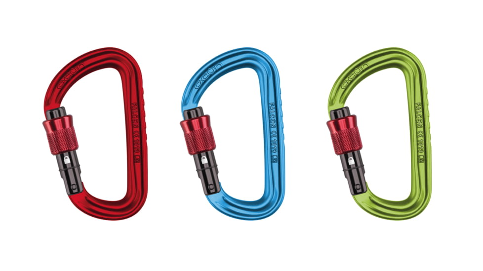 Ocun Falcon Screw Carabiner 3-Pack, Basic, 4063-Basic