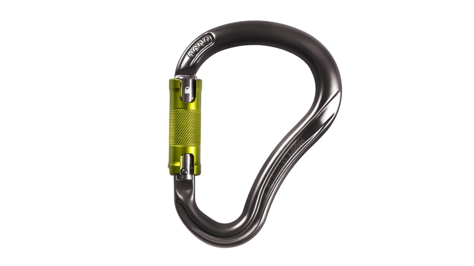 Ocun Harpy HMS Twist Carabiner, Anthracite/Green, 3977-Antr/Green