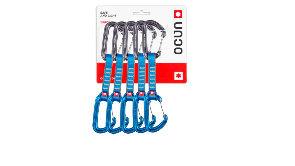 Ocun Hawk QD Wire PA 16mm 10cm Draws, 5-Pack, Blue, 4079-Blue