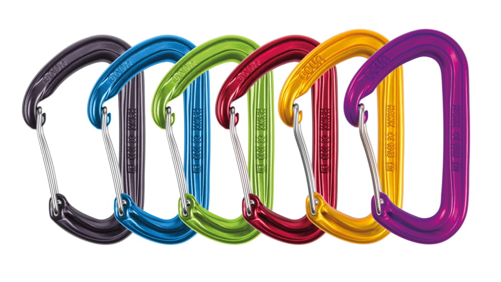 Ocun Hawk Wire Carabiner 6-Pack, 6-colors, 4707-6-colors