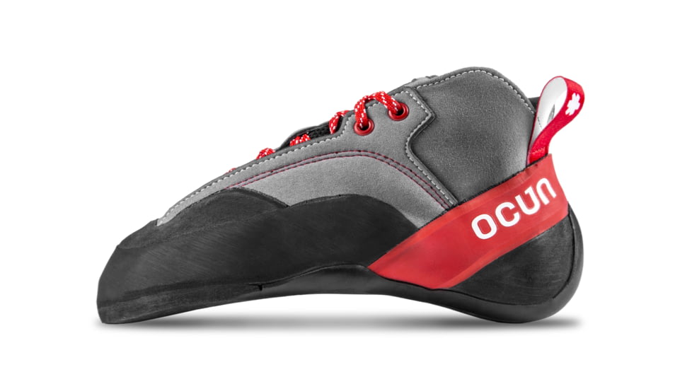 Ocun Jett Crack Climbing Shoes, Grey/Red, 9, 4578-Grey/Red-9