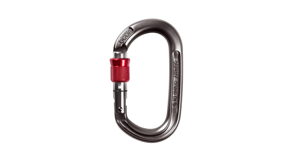 Ocun Osprey Screw Carabiner, Anthracite/Red, 2450-Antr/Red