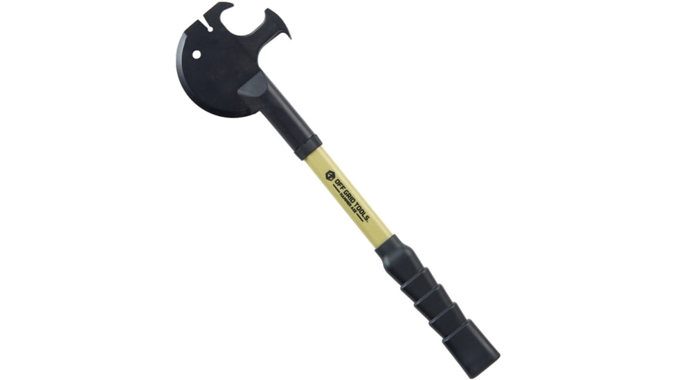 Off Grid Tools Hammer Axe, 19.25in Overall, 5.25in Black Oxide Coated 5Cr13Mov SS Axe Head With 4.5in Cutting Edge, Black Rubber Handle, OGT-HA100