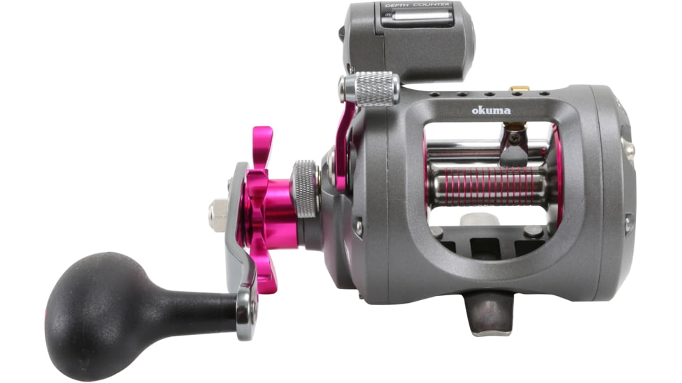 Okuma Coldwater Ladies Edition Line Counter Reel, LH, Alum Spool, Mono 14/290, 18/230, 20/210, CW-203DLX-LE