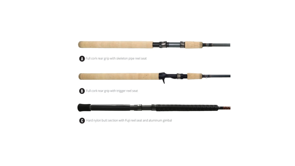 Okuma Fishing Tackle SST Kokanee/Trout A Series Rod, 7ft, Light, Moderate, 2 Pieces, Reargrip Length 11in, SST-C-702La