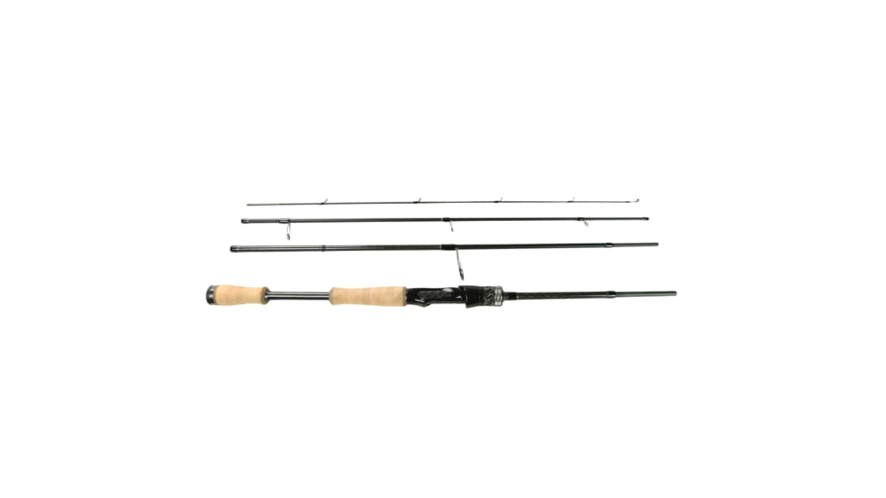 Okuma Fishing Tackle Voyager Signature Freshwater Spinning Rod, 7ft 2in, Medium Light, Moderate Fast, 4 Pieces, Reargrip Length 10.5in, VSS-S-724ML