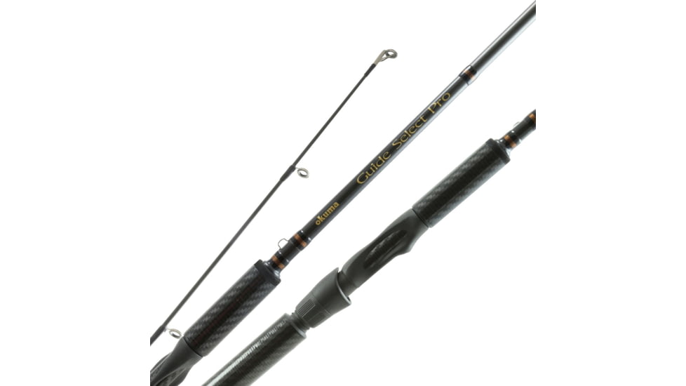 Okuma Guide Select Pro Rods, 2 Piece, Heavy Spinning 3K Woven Carbon Fiber Fore And Rear Grips Stainless Steel Hook Keepers, 9 Ft, GSP-S-902H