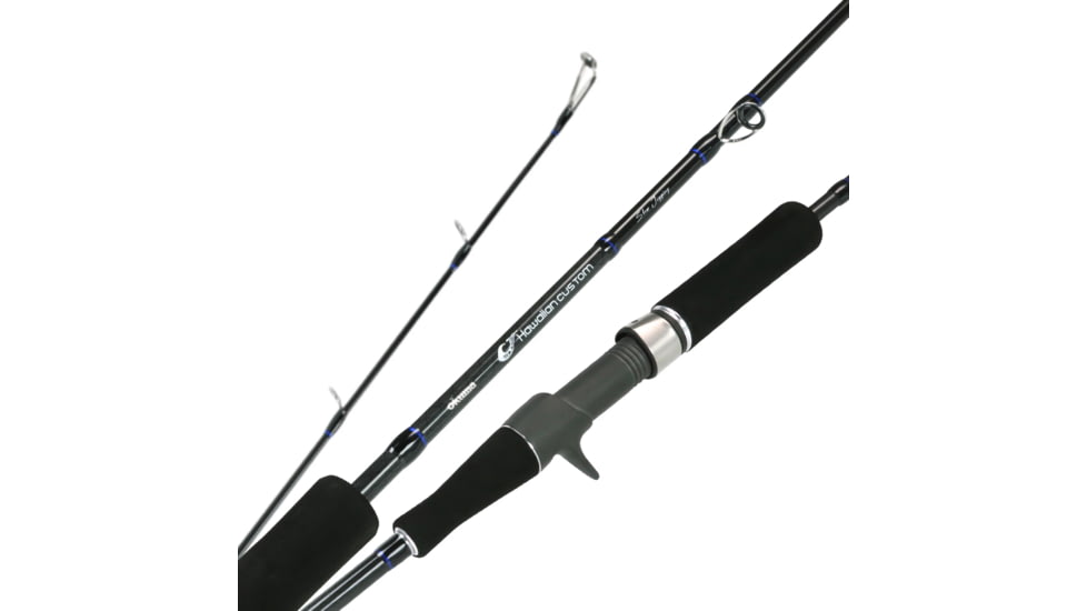 Okuma Hawaiian Custom Popping Rods, 2 Piece, Medium-Heavy, Spinning 24-Ton, Low Resin Rod Blanks Fuji Guide &amp; Reel Seat Eva Foregrip, 83, HWP-S-832MHa