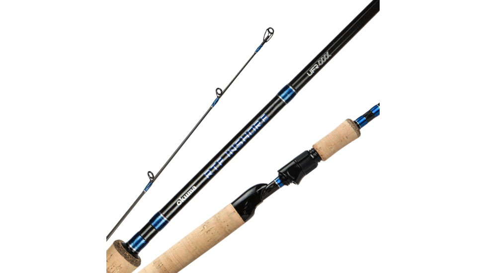 Okuma Rtf Inshore 24/30-Ton Mix Carbon Rod Blanks Seaguide Reel Seat And Guides, 1-Piece, Spinning, Medium, 8-17lb, 76, RTF-S-761M-CR