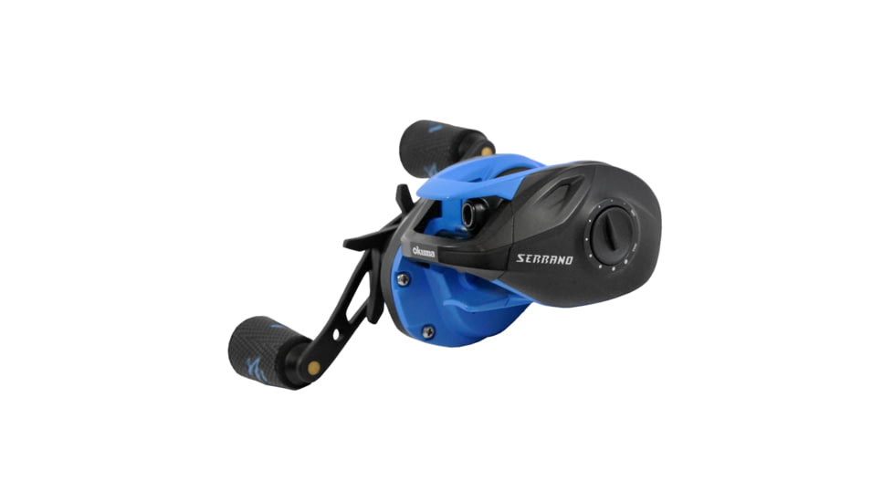 Okuma Serrano Lowprofile bait cast reel, 6BB+1 Brg, 7.2:1 7oz, 11-lb Drag, 120yd/12#, 110yd/14#, 90yd/16#, SRN100H-A