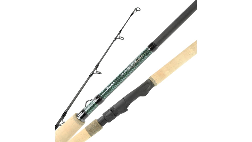 Okuma Silver Slayer Tarpon Spinning Rods, Length 7' line wgt 20-50lb, lure wgt 3/4-3oz, Full Cork Grip, 1pc, SLAY-S-701XH-FG