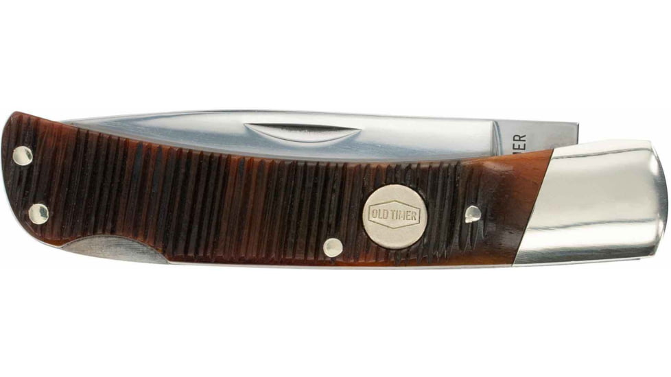 Old Timer Bruin 5OTG 2.8in Folding Knife, 1095 HC Steel Blade, Chestnut Bone Handle, 1137133