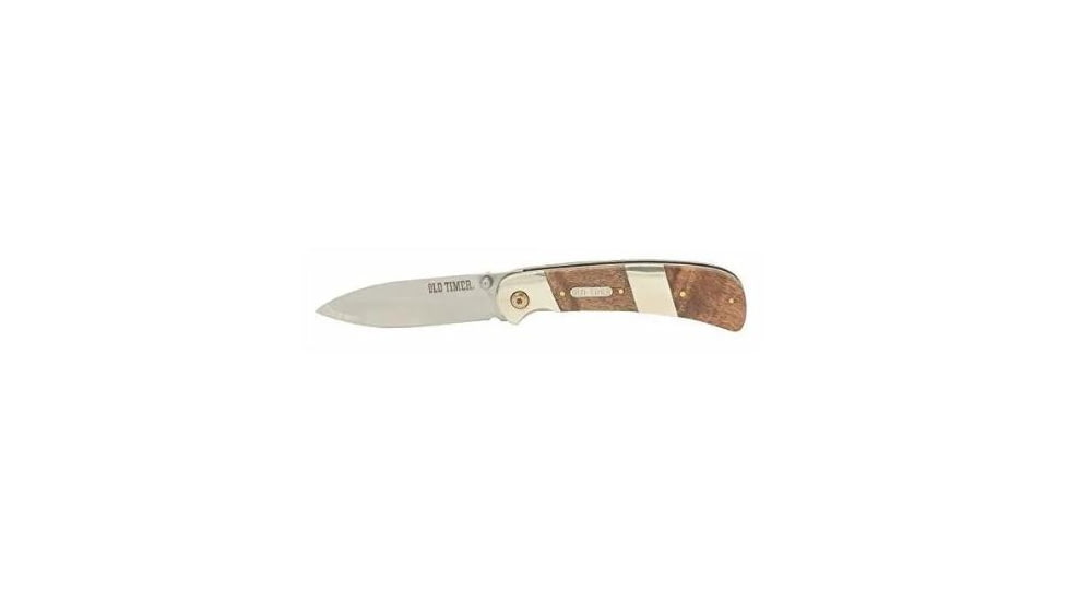 Old Timer Knife Ironwood 3'' Plain Edge Blade W/pckt Clip