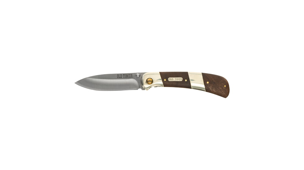 Old Timer Knife Ironwood 3'' Plain Edge Blade W/pckt Clip