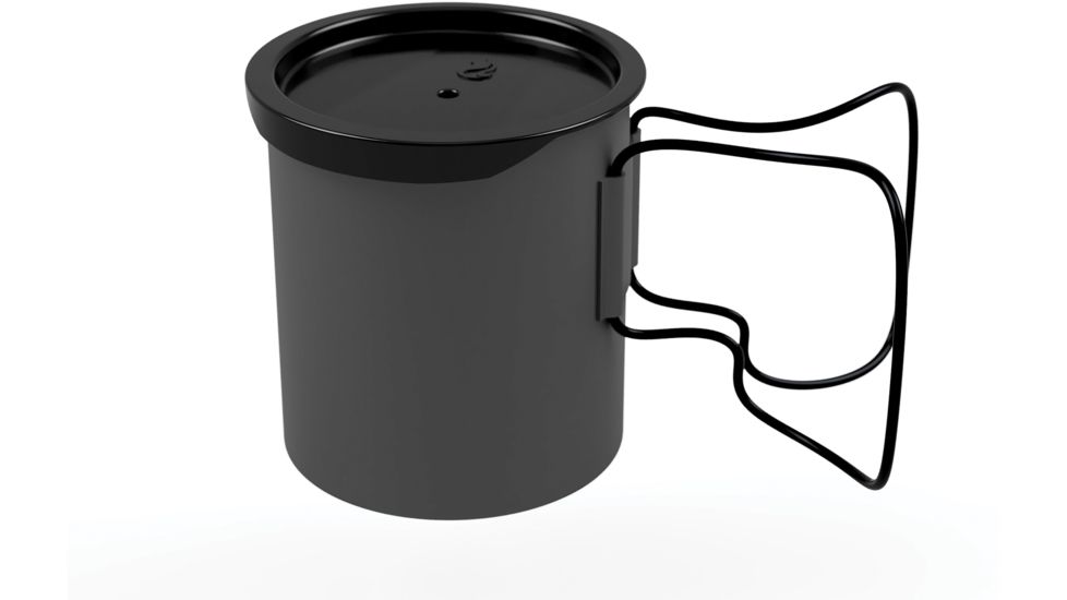 Olicamp Space Saver Mug w/ Lid, Black, 330430