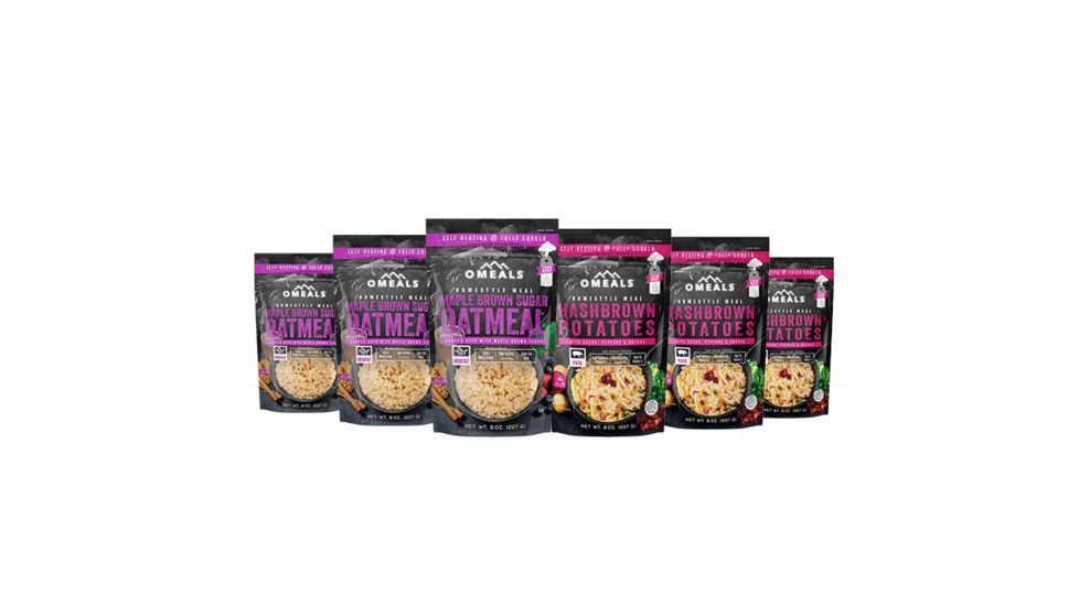 Omeals Breakfast Meal - Maple Brown Sugar Oatmeal/Hashbrown Potatoes, 6 pack, 7.5 inches x 2 inches x 10.75 inches OMEBP-6
