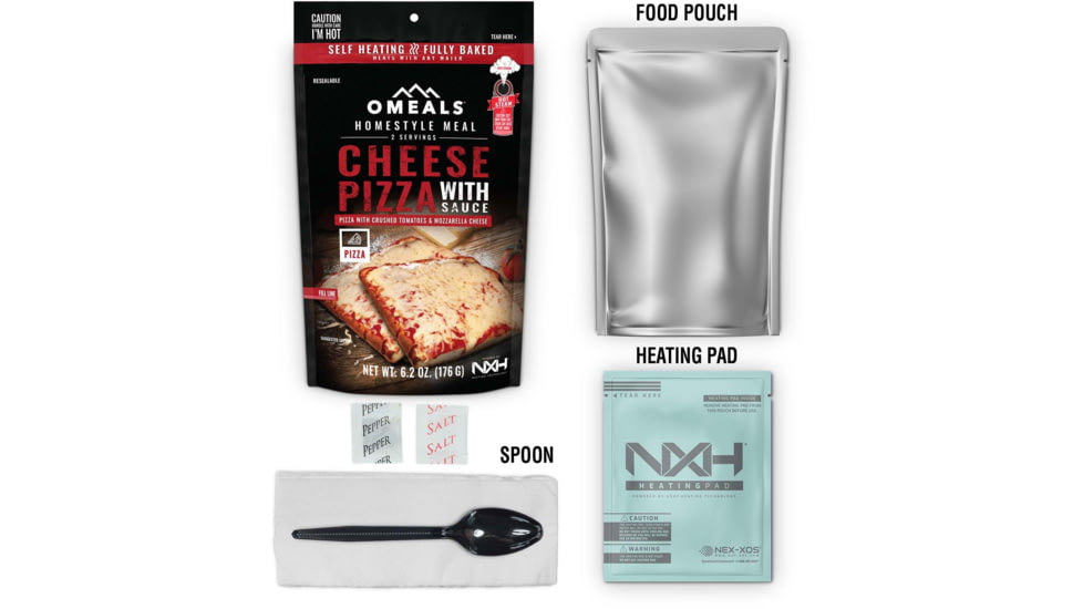 OMEALS Cheese Pizza, 20.2 oz, Multi, 7.5 inches x 1 inch x 11.25 inches, OMEPZ2